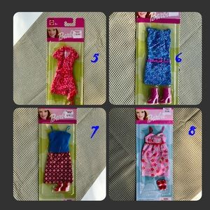 NIB 2002 Barbie outfit.  $8 each or $20 for 4